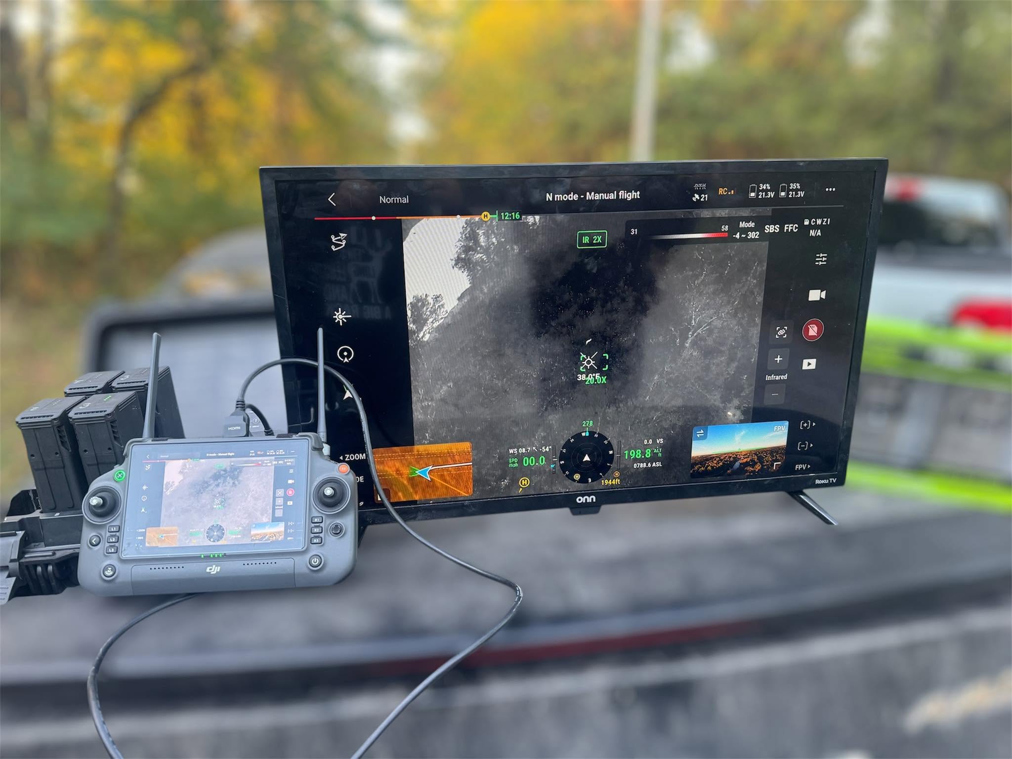 Thermal IR feed on monitor